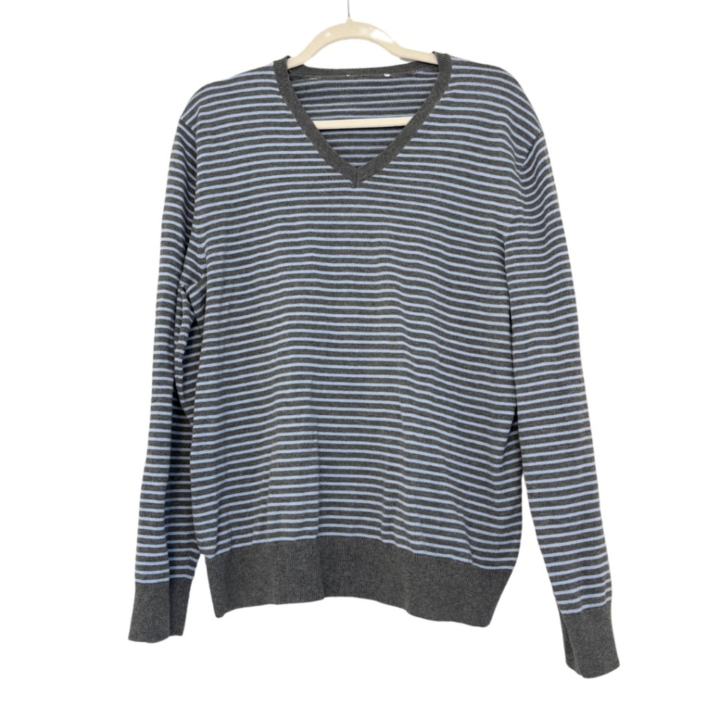 Striped V-Neck Sweater